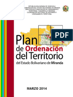 Plan de Ordenamiento Del Territorio Del Edo Bolivariano de Miranda