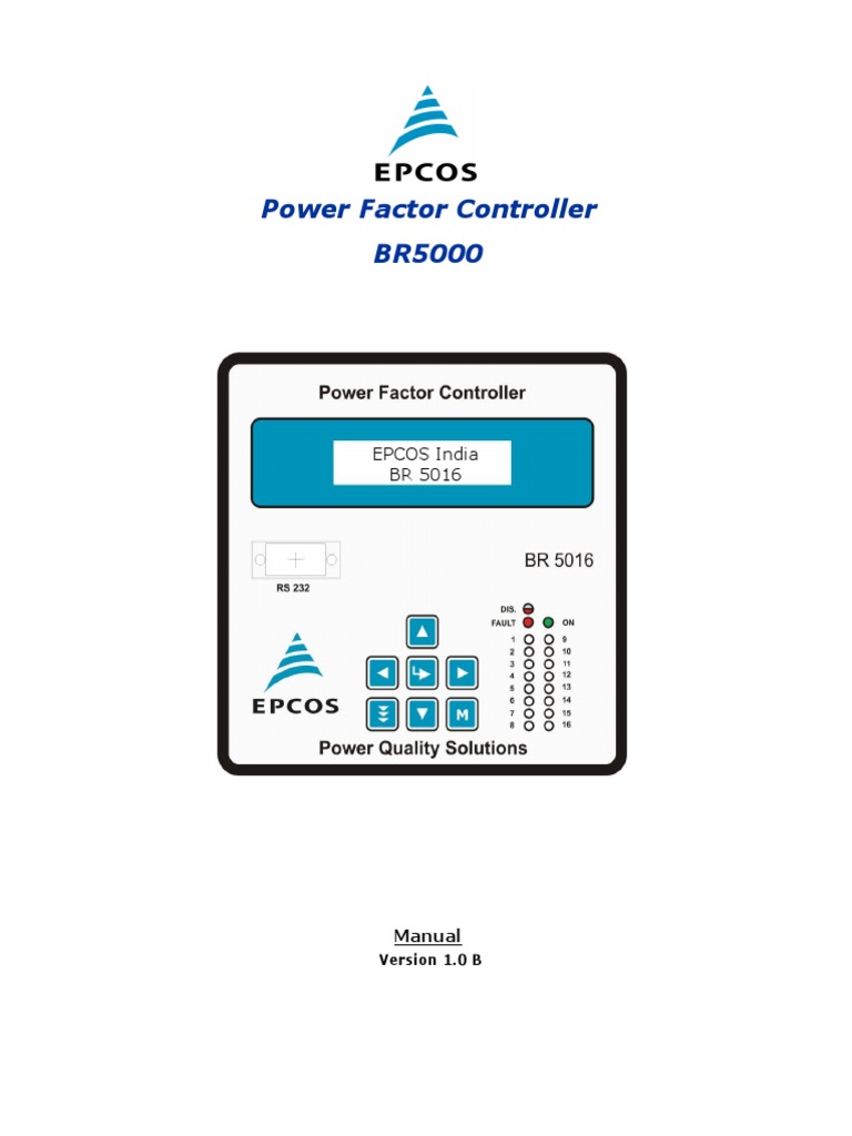 Epcos BR 5016 Controller Manual | PDF | Menu (Computing) | Electrical ...