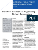 Position Paper - Development Aid Programming in Afghanistan