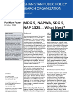 Position Paper - Mdg 5, Napwa, Sdg 5, Nap 1325