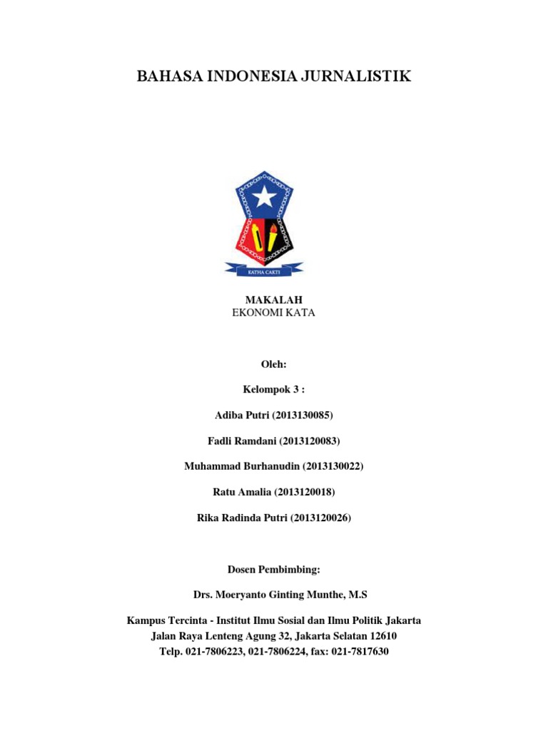Makalah Bahasa Indonesia Jurnalistik Fix Makalah Bahasa Indonesia Jurnalistik Fix
