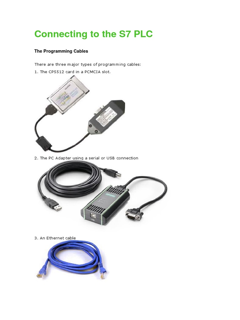 Connecting To The S7 PLC | PDF | Electrical Connector | Ethernet