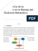 Importancia de La Nutrición en El Manejo Del Síndrome Metabólico