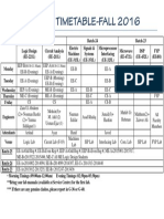 Fall 2016 Lab Timetable