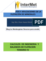 Iv - Calculos de Ingenieria y Balances de Flotacion PDF