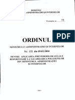 Ordine Salarizare Politisti. OMAI 132 Din 2004 Si OMAI 122 Din 2007. Nepublicate. Din 2010 Au Fost Inlocuite Ilegal Cu Ordine Secret de Serviciu