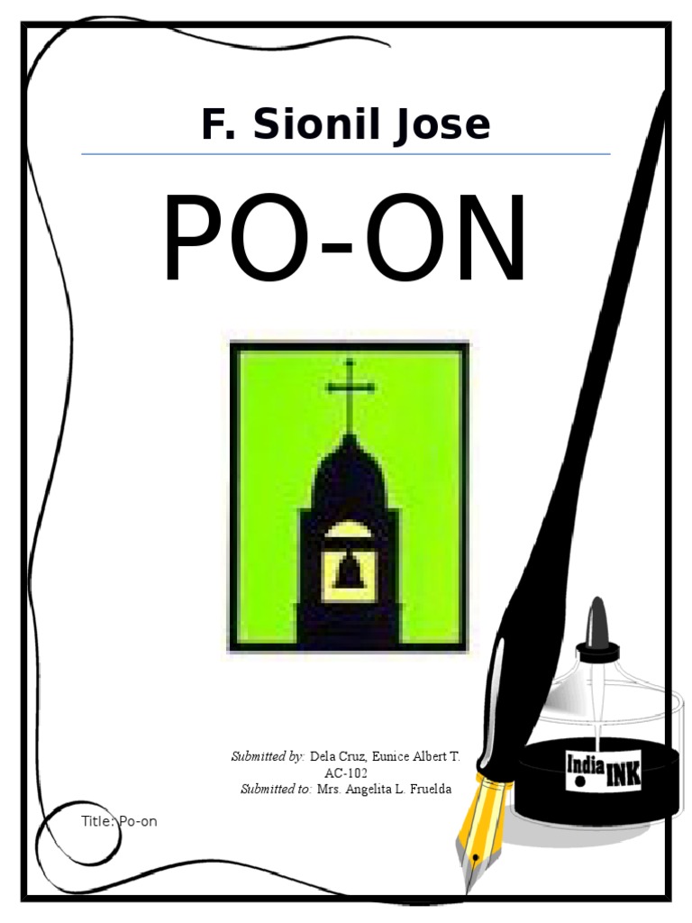 A Book Report Of Po On By F Sionil Jose