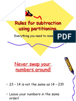 Rules For Subtraction Using Partitioning