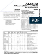+5V-Powered, Multichannel RS-232 Drivers/Receivers: General Description - Features
