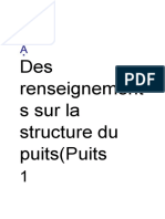 Des Renseignement Ssurla Structure Du Puits (Puits