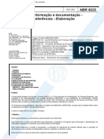 NBR 6023 -Informação e Documentação -Referências -Elaboração
