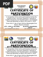 Certificate of Participation