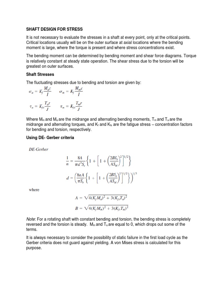 Shaft Design for Engineers | PDF | Bending | Strength Of Materials