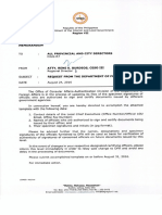 Memo Request From DFA 8.25