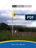 Boletín Meteorologia Regional Cajamarca Abril 2013