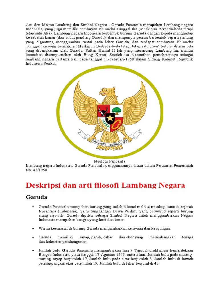Arti Dan Filosofi Burung Garuda