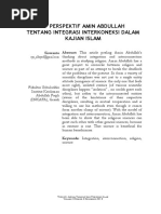 Download PERSPEKTIF AMIN ABDULLAH TENTANG INTEGRASI INTERKONEKSI DALAM KAJIAN ISLAM by Fuja Novitra SN326091353 doc pdf