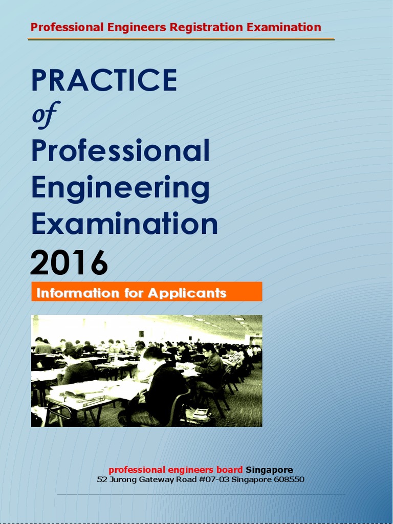 Practice Of Professional Engineering Examination 2016 Pdf