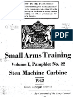 Sten Gun Small Arms Training Volume I. No. 22 Sten Machine Carbine