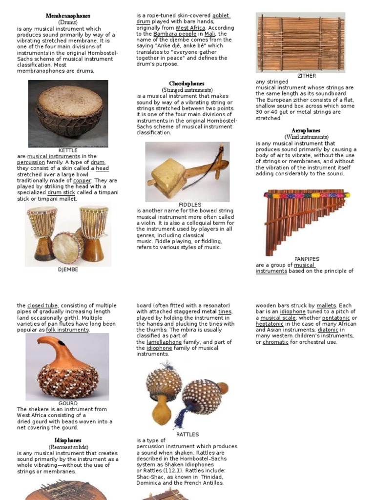 african-instruments-names