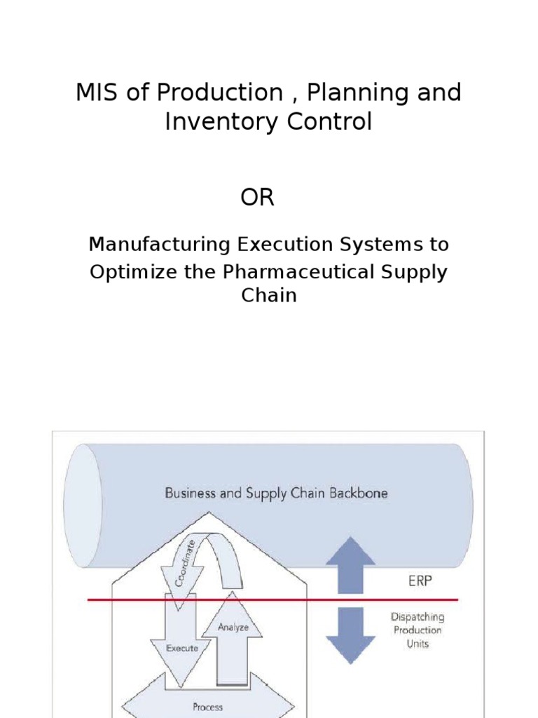 MES for Pharmaceutical Production Optimization | PDF