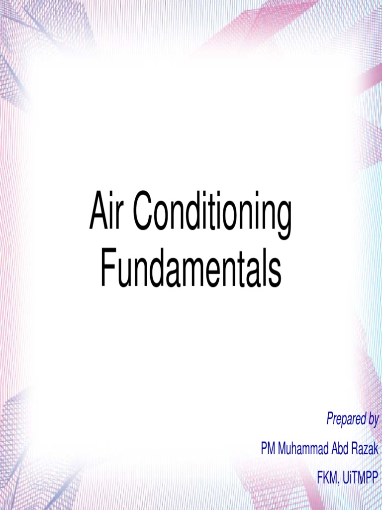 Air Conditioning Fundamentals Explained | PDF | Humidity | Relative ...