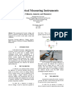 Electrical Measuring Instruments: (Voltmeter, Ammeter, and Ohmmeter)