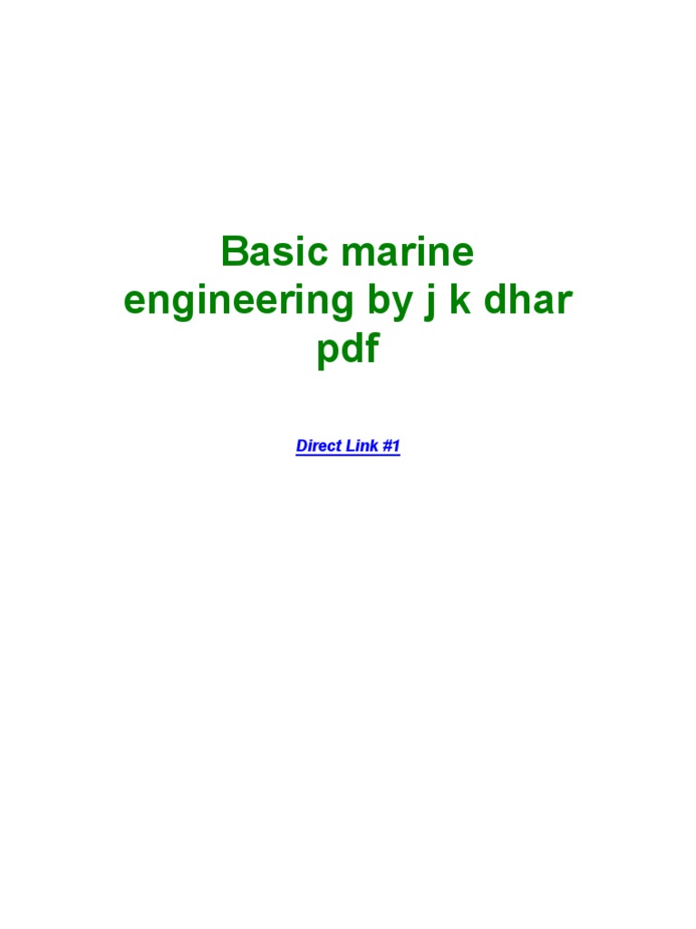 Basic Marine Engineering by J K Dhar PDF PDF Remote Desktop