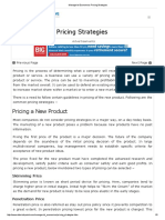 Managerial Economics Pricing Strategies