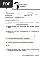 FS 5 - Activity 6 On Scoring Ribrics