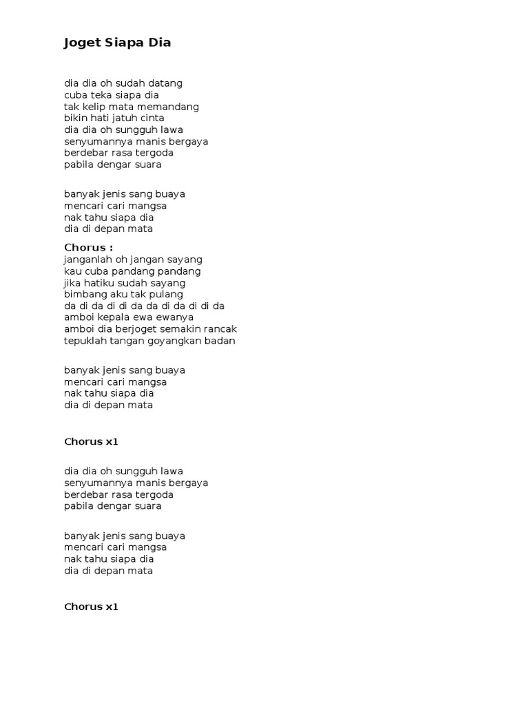 Joget Siapa Dia Pdf