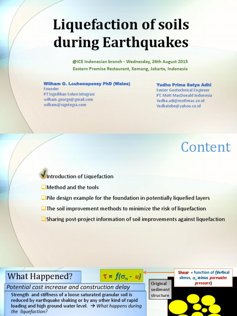 Liquefaction Of Soils During Earthquakes Pdf Soil Science