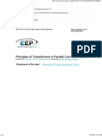 Principle of Transformers in Parallel Connetion