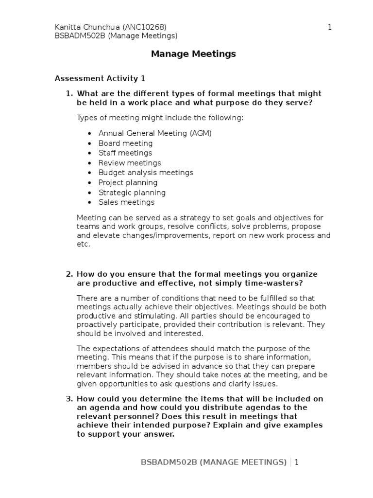 Effective Meeting Management Strategies | PDF | Diversity (Business ...