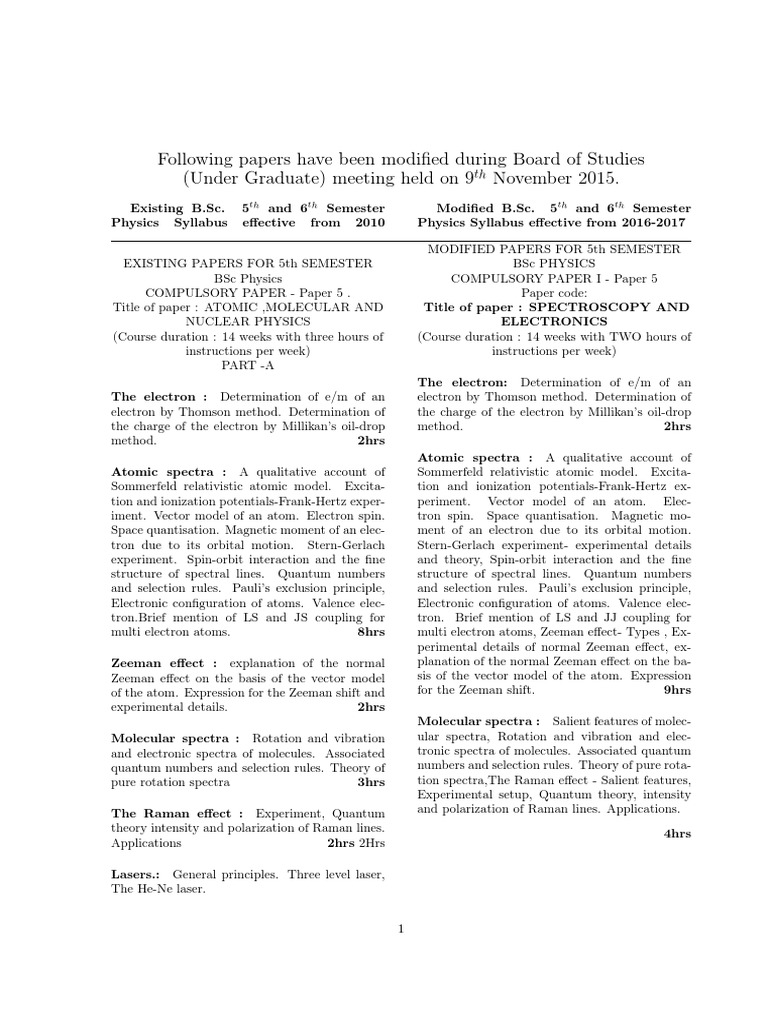 28.3 Physica UG Question Paper Pattern of 5 & 6 Sem PDF | PDF ...