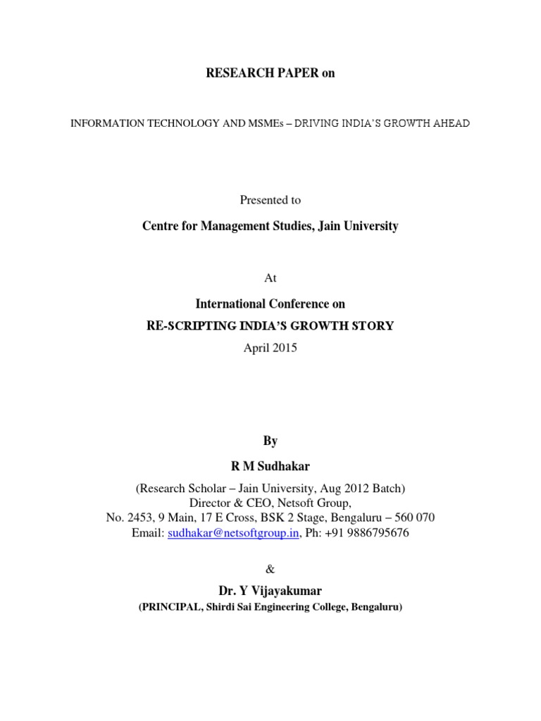 IT's Role in Boosting India's MSME Growth | PDF | Small And Medium ...