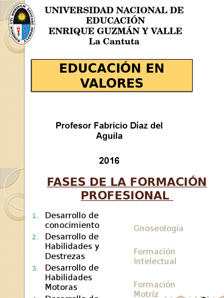 Educación en Valores Universitarios | PDF | Plan de estudios ...