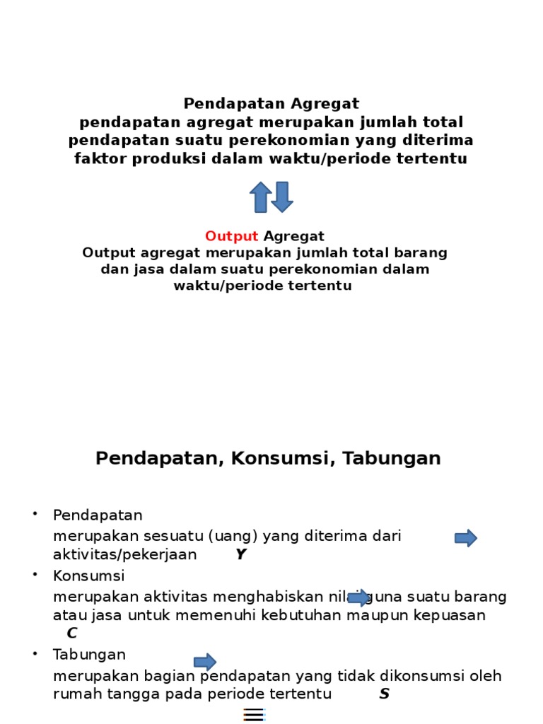 Agregat pendapatan PENGERTIAN PENGELUARAN