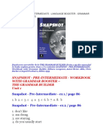 SNAPSHOT - PRE-INTERMEDIATE - WORKBOOK WITH GRAMMAR BOOSTER – THE GRAMMAR BUILDER (UNITS 1-7