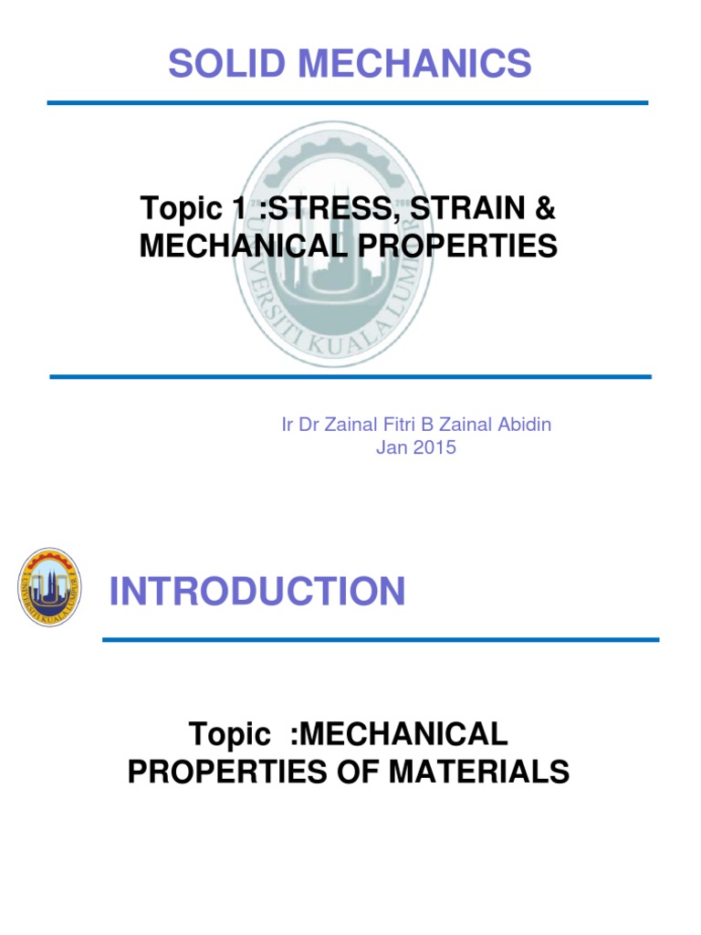 Solution Examples 1.3 Mechanical Properties of Materials