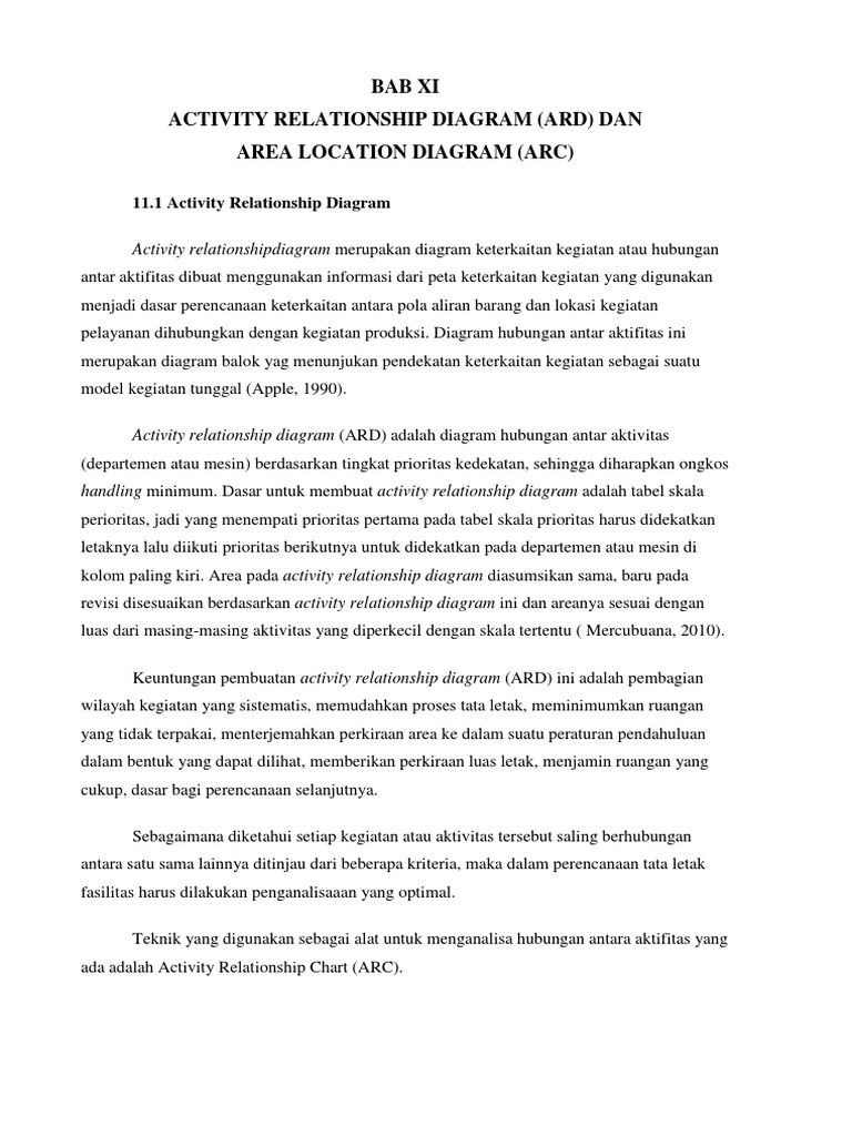 Diagram Hubungan Aktivitas dan Area | PDF