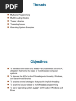 Threads: Multicore Programming Multithreading Models Thread Libraries Threading Issues Operating System Examples