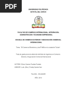 039 El Comercio Electrónico y Las Pymes en La Ciudad de Tulcán - Puetate, Gloria Carmen
