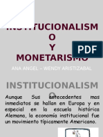 Institucionalismo y Monetarismo