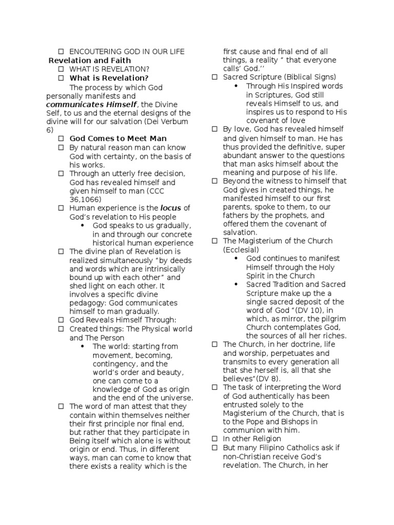 Encoutering God in Our Life | PDF | Grace In Christianity | Catholic Church