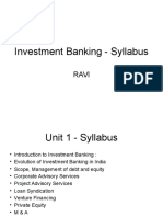 Introduction To Investment Banking - Syllabus - Evaluation
