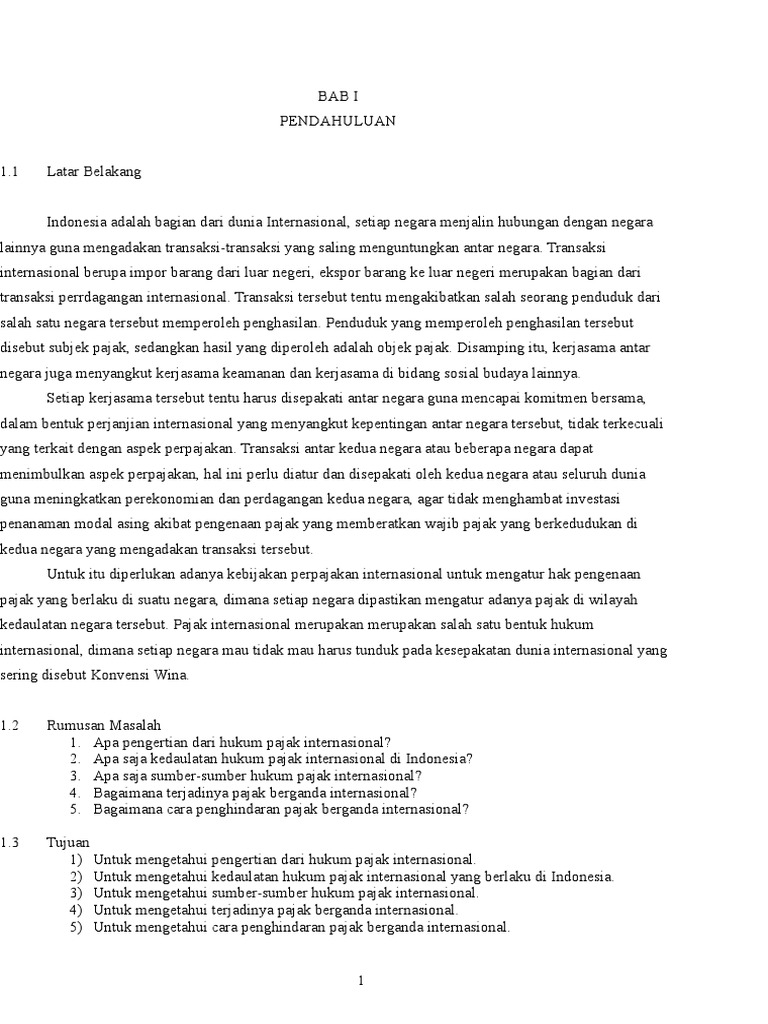 Hukum Pajak Internasional