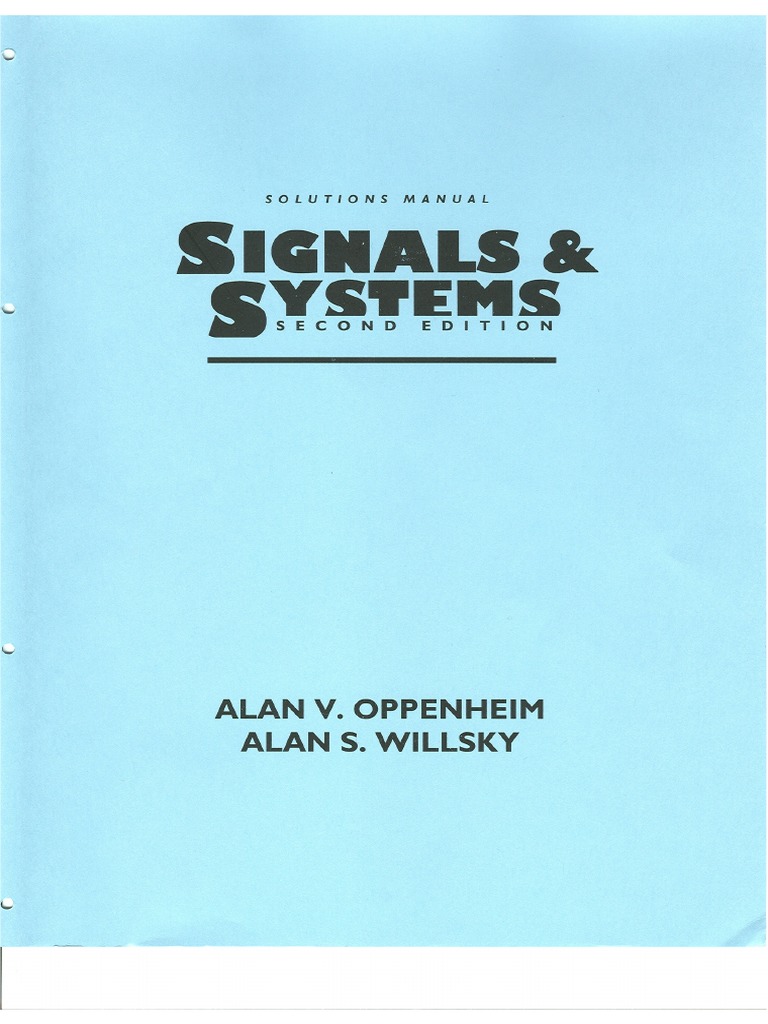 Oppenheim - Signal and Systems - Manual Solution | PDF