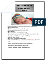 Leaflet Tanda Bahaya Bayi