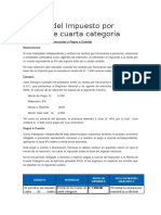 Cálculo Del Impuesto Por Rentas de Cuarta Categoría